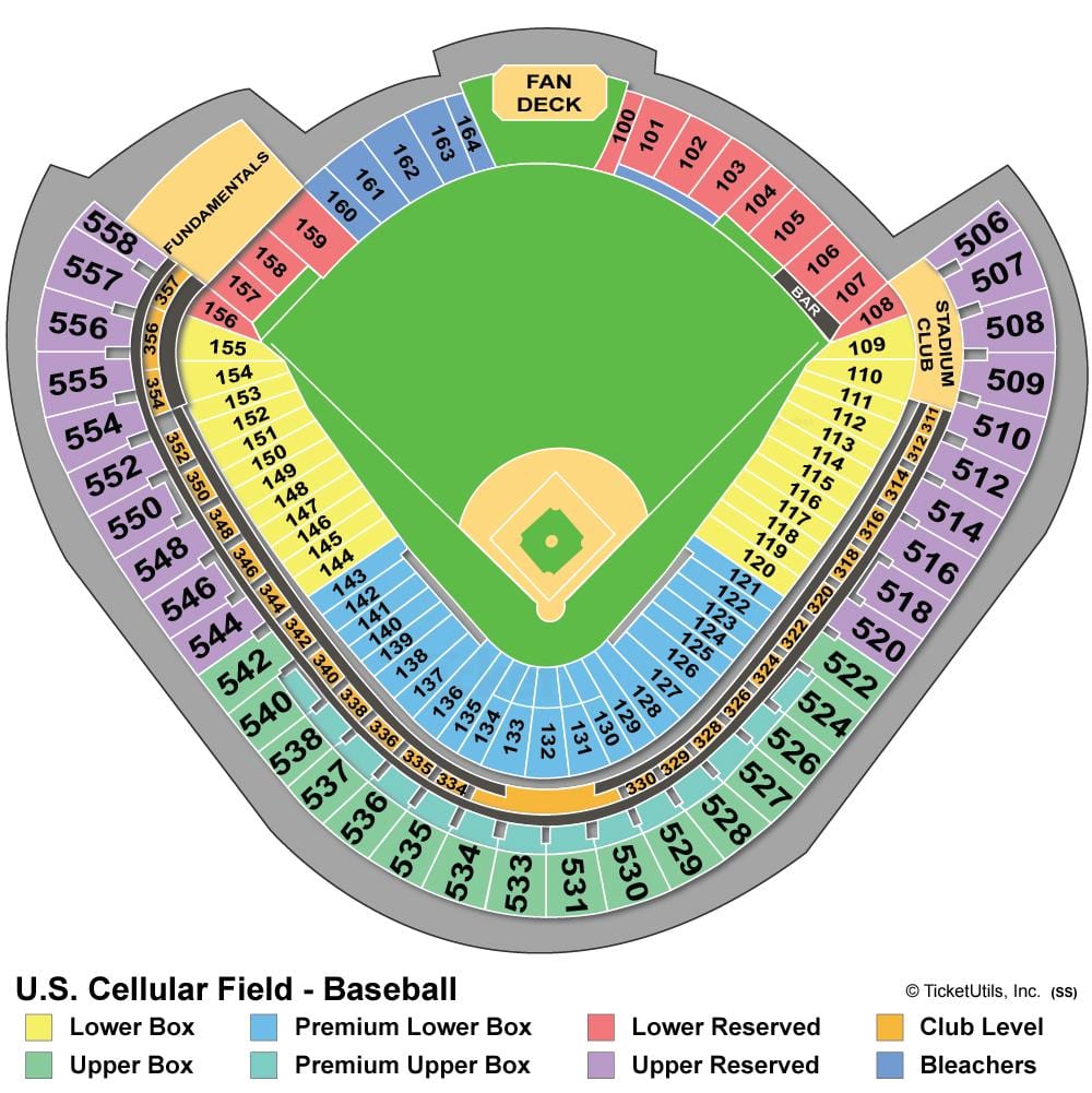 wrigley আসন মানচিত্র